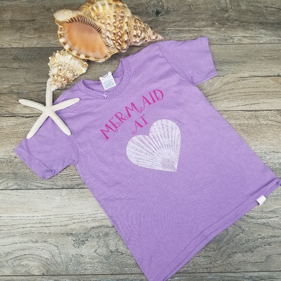 Other - Mermaid at Heart Girl's Purple t shirt youth Small